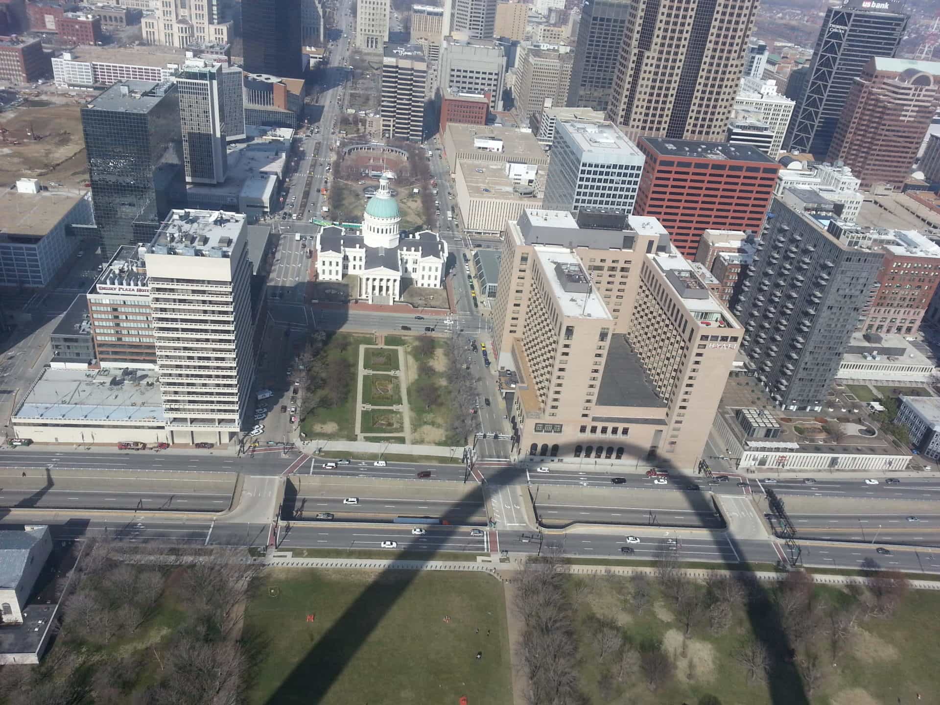 Gateway Arch, St Louis - View from the top of the Arch
