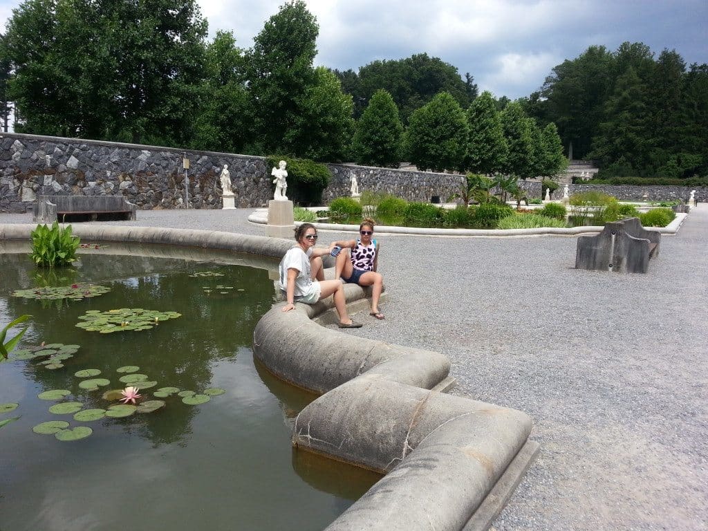 Fish ponds in the Biltmore's gardens