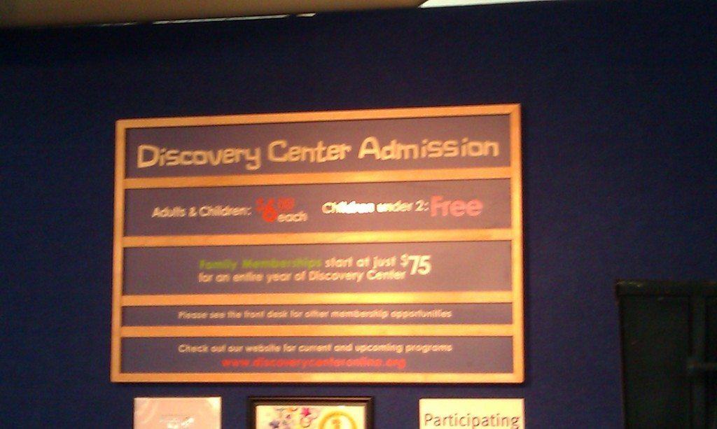 Discovery Center Admission pricing
