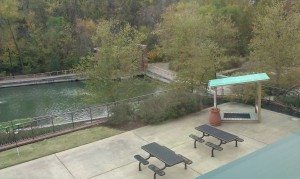 Discovery Center outdoor picnic tables