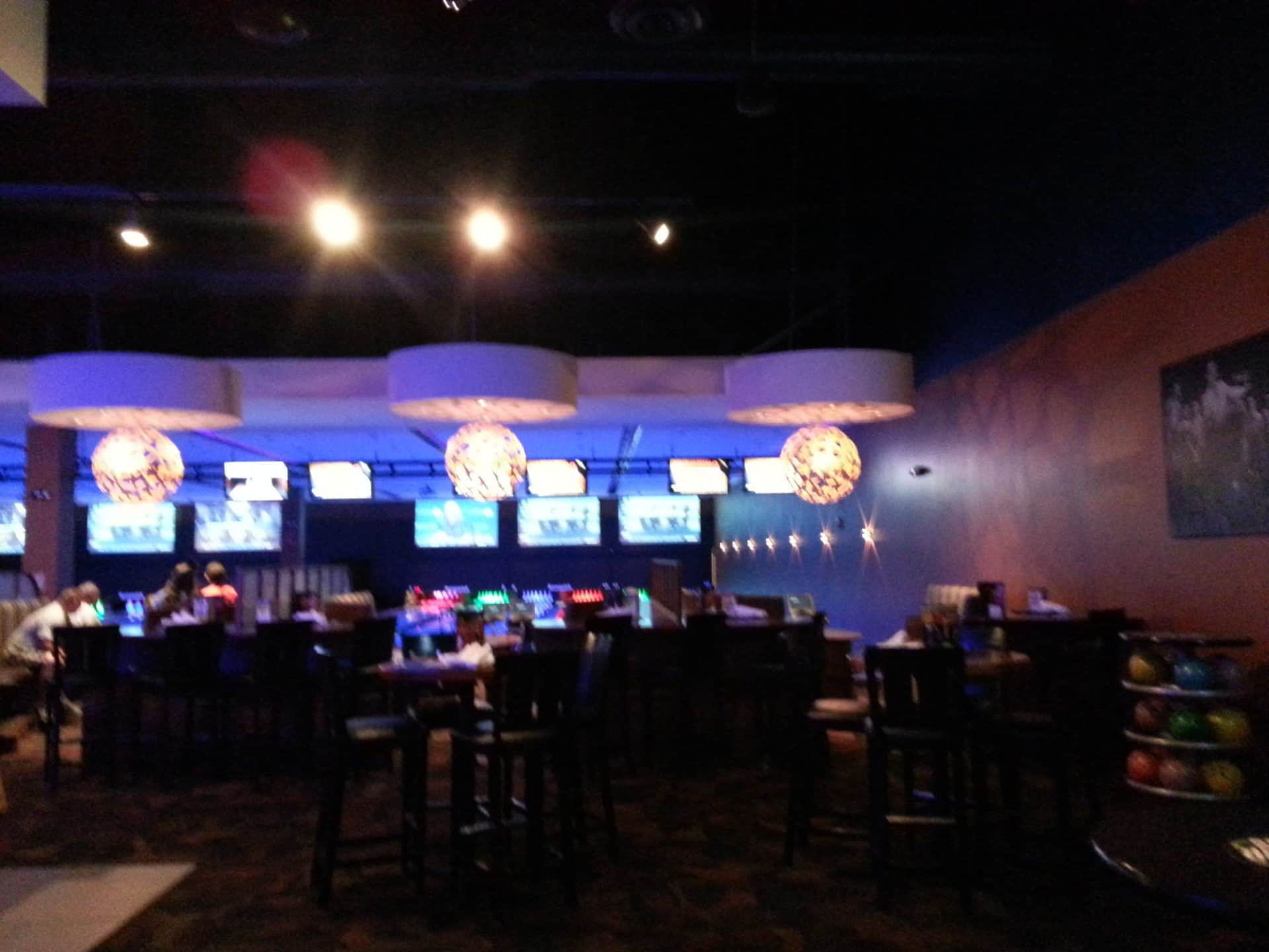 Dave and Busters Bowling screens