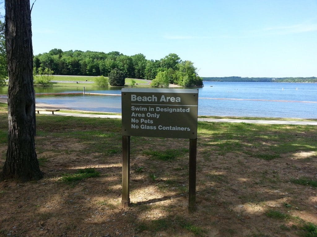 Cook Recreation Area beach sign