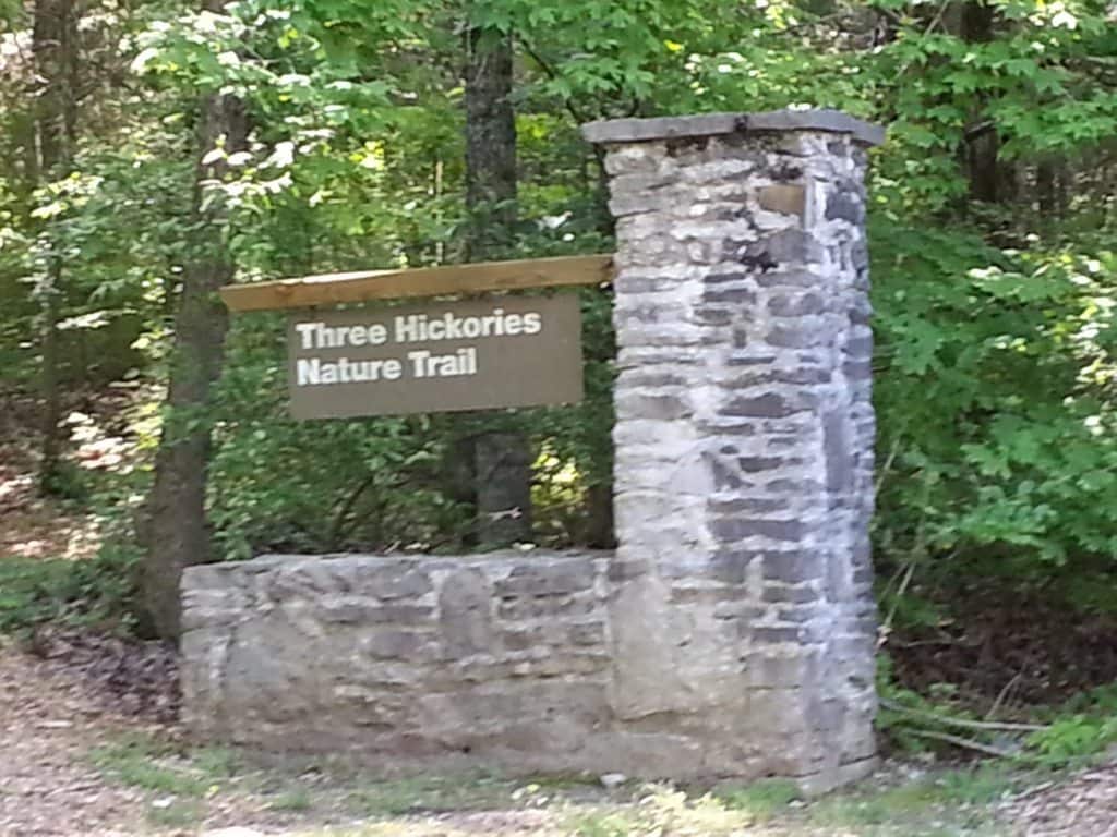 Cook Recreation Area nature trail entrance sign