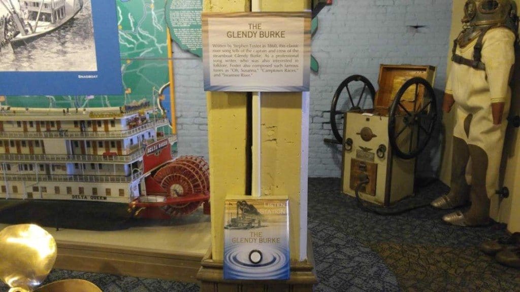 listening station at the River Discovery Center