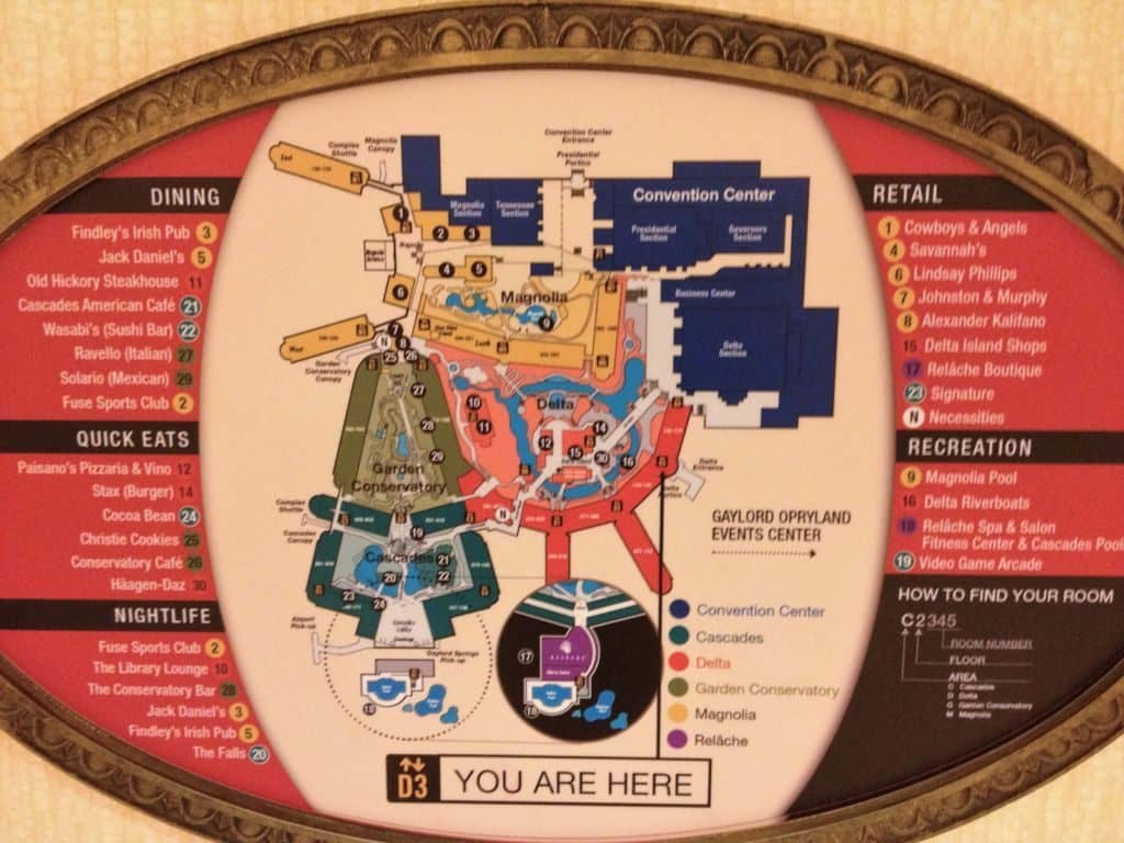 Gaylord Opryland Convention Center Map