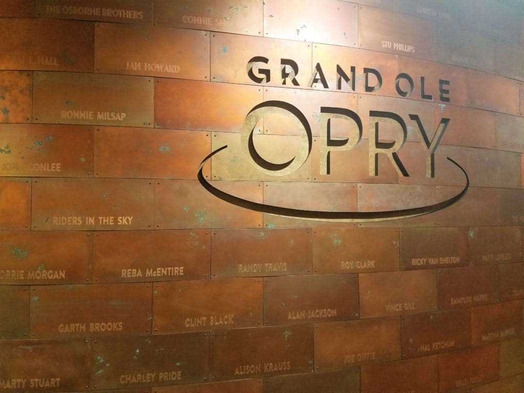 Grand Ole Opry - back stage copper wall