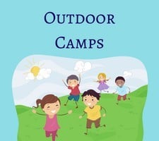 Outdoor Summer Camps in Nashville - illustration of kids running in a grass field