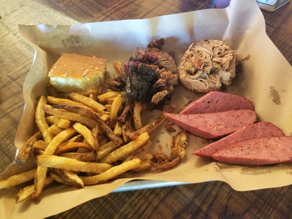 Restaurants in Opry Mills Mall - Mission BBQ 3 meat plate