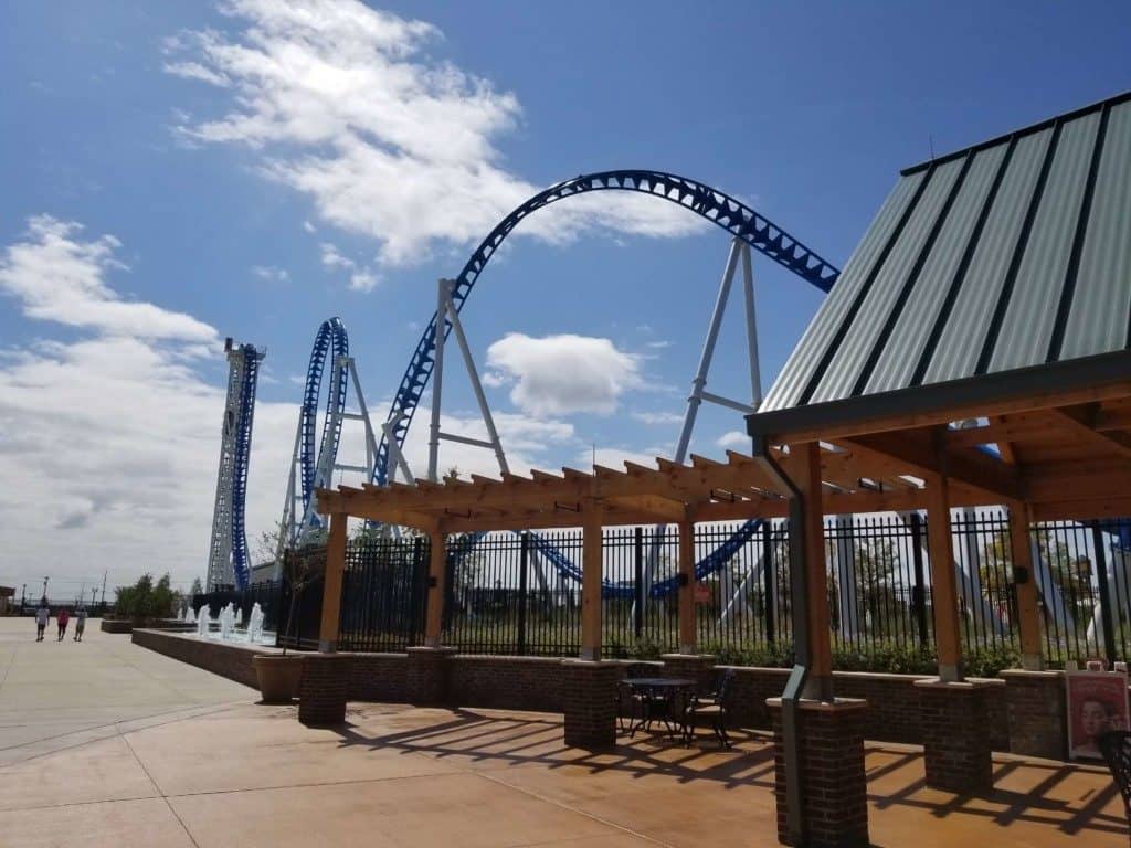 The Park at OWA Rollin' Thunder Roller Coaster ride