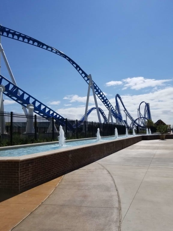 The Park at OWA Rollin' Thunder Roller Coaster ride