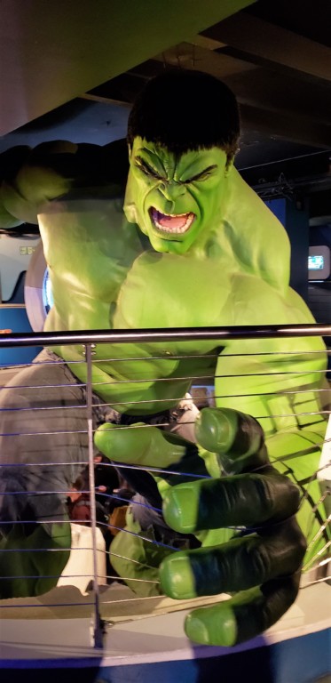 A wax figure of he Hulk displayed in Madame Tussauds in London