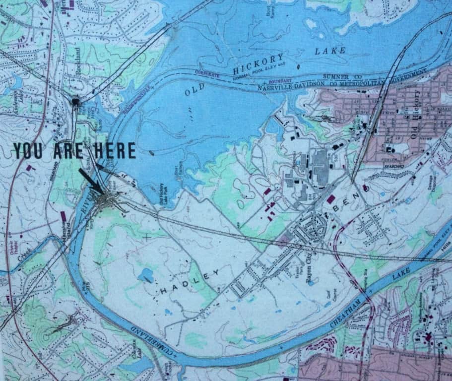 Old Hickory Trail - map showing where in Nashville the park is located.