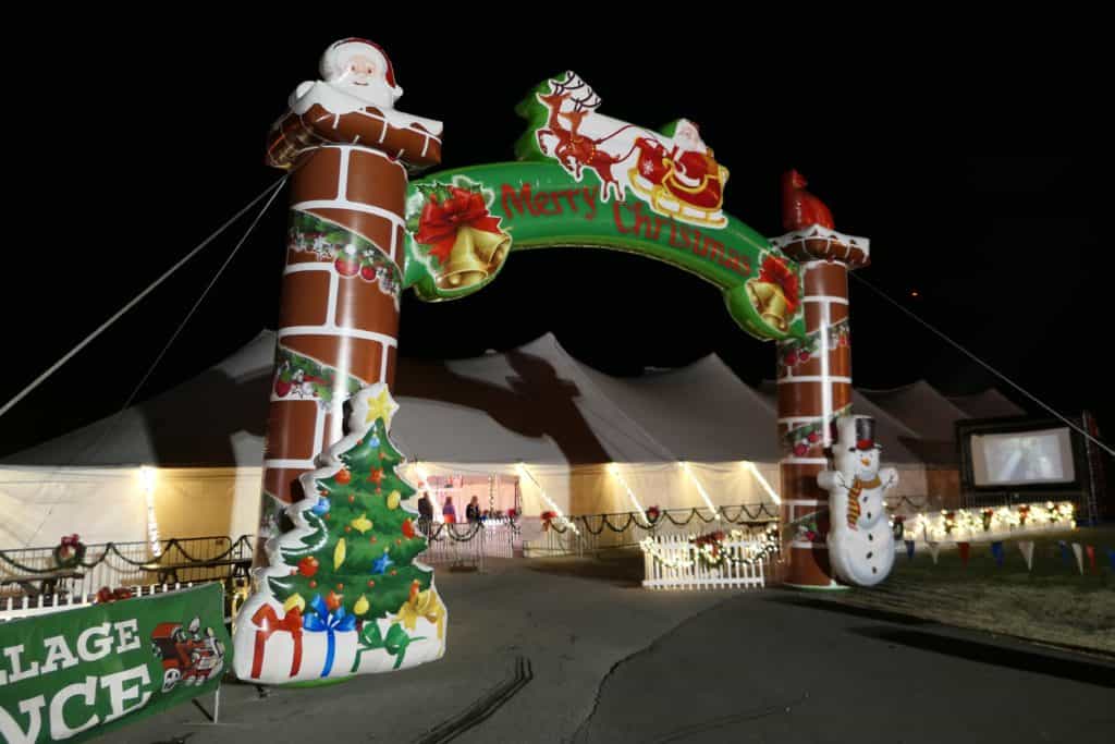 The entrance to Santa's Village at the Dancing Lights of Christmas
